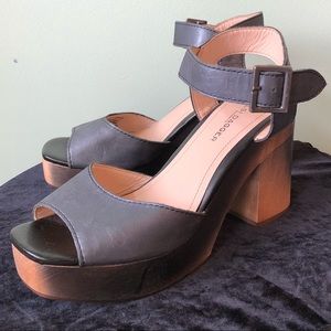 Kelsi Dagger Wooden Block Heel Platform